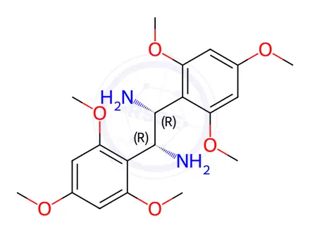 Chemical structure of (1R,2R)-1,2-Bis(2,4,6-trimethoxyphenyl)ethane-1,2-diamine Dihydrochloride