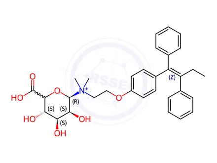 Chemical structure of Tamoxifen N-Glucuronide