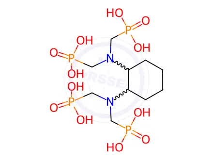 Chemical structure of [cyclohexane-1,2-diylbis[nitrilobis(methylene)]]tetrakisphosphonic acid, sodium salt