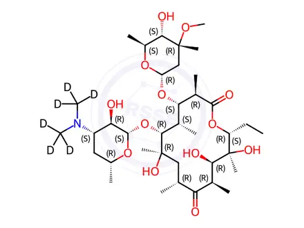 Chemical structure of Erythromycin-[D6]