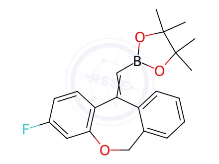 Chemical structure of (Z)-2-((3-fluorodibenzo[b,e]oxepin-11(6H)-ylidene)methyl)-4,4,5,5-tetramethyl-1,3,2-dioxaborolane
