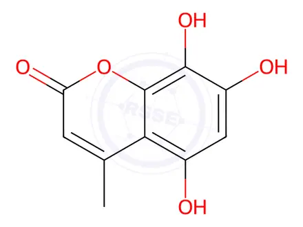 Chemical structure of Coumarin, 5,7,8-trihydroxy-4-methyl-(6CI)