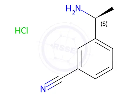 Chemical structure of 3-[(1S)-1-aminoethyl]benzonitrile;hydrochloride