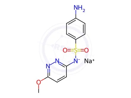 Chemical structure of Sulfapiridazin Sodium