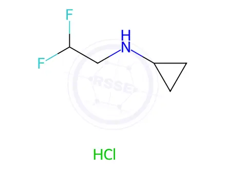 Chemical structure of n-(2,2-Difluoroethyl)cyclopropanamine hydrochloride