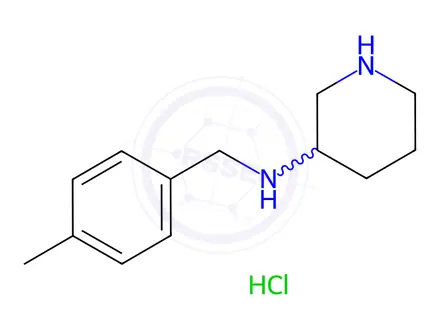 Chemical structure of (4-Methyl-benzyl)-piperidin-3-yl-aMine hydrochloride