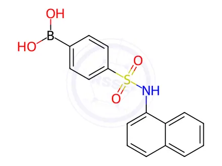 Chemical structure of (4-(N-(NaphthaleN-1-yl)sulfamoyl)phenyl)boronic acid