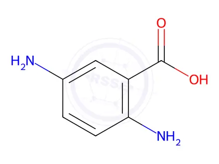 Chemical structure of 2,5-Diamino-benzoic Acid Dihydrochloride