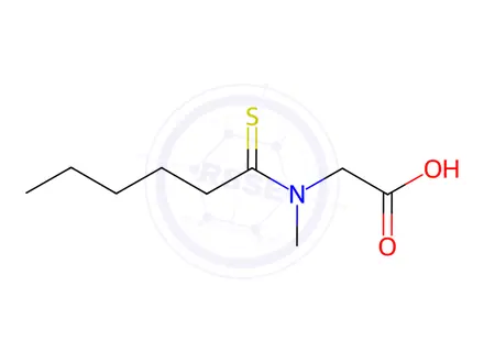 Chemical structure of Glycine, N-methyl-N-(1-thioxohexyl)-