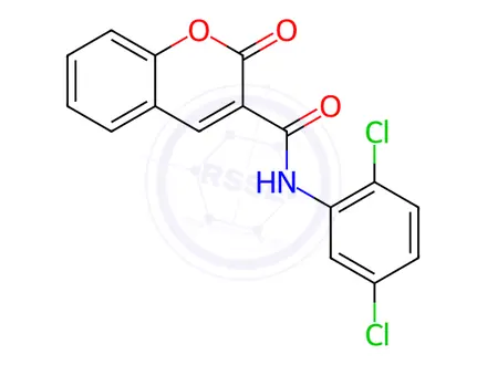 Chemical structure of N-(2,5-dichlorophenyl)-2-oxo-2H-chromene-3-carboxamide
