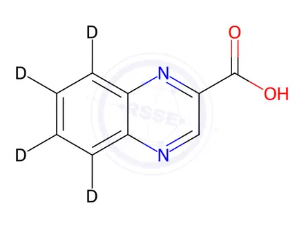 Chemical structure of 2-Quinoxalinecarboxylic acid-[D4](QCA-[D4])