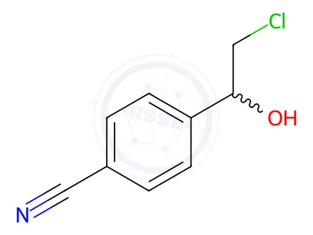 Chemical structure of Benzonitrile, 4-(2-chloro-1-hydroxyethyl)-(9CI)