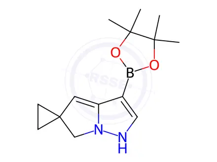 Chemical structure of Spiro[cyclopropane-1,5'(6'H)-[4H]pyrrolo[1,2-b]pyrazole], 3'-(4,4,5,5-tetramethyl-1,3,2-dioxaborolan-2-yl)-