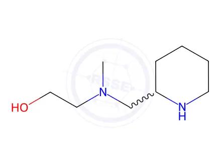 Chemical structure of 2-[Methyl(2-piperidinylmethyl)amino]-1-ethanoldihydrochloride
