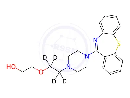 Chemical structure of Quetiapine-d4 Fumarate