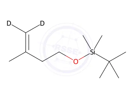 Chemical structure of O-tert-Butyldimethylsilyl-2-methyl-but-1-en-4-ol-d4