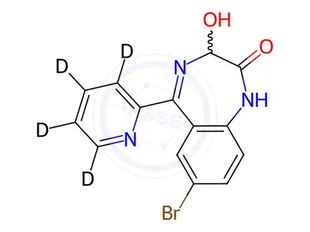 Chemical structure of 3-Hydroxy Bromazepam-d4