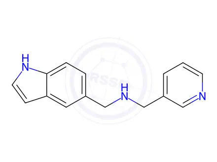 Chemical structure of N-(1H-Indol-5-ylmethyl)-N-(pyridin-3-ylmethyl)-amine dihydrochloride