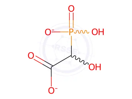 Chemical structure of Acetic acid,2-hydroxy-2-phosphono-, sodium salt (1:2)