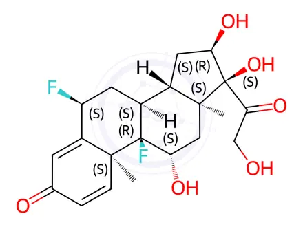 Chemical structure of Fluocinolone Acetonide EP Impurity C (Fluocinolone)