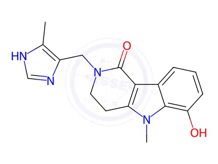 Chemical structure of Alosetron Impurity 2 (6-Hydroxy Alosetron)