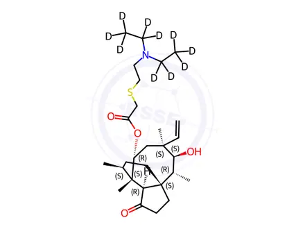 Chemical structure of Tiamulin-d10 Hydrochloride