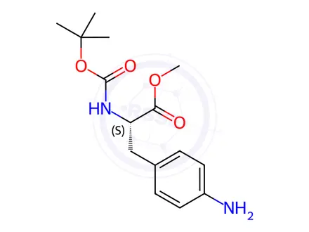 Chemical structure of 4-Amino-N-(tert-butoxycarbonyl)-L-phenylalanine Methyl Ester