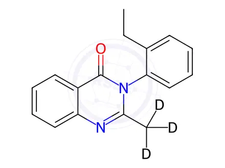Chemical structure of Etaqualone-d3 Hydrochloride (Major)