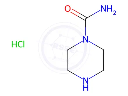 Chemical structure of Piperazine-1-carboxamide Hydrochloride