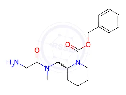 Chemical structure of Benzyl 2-((2-amino-N-methylacetamido)methyl)piperidine-1-carboxylate