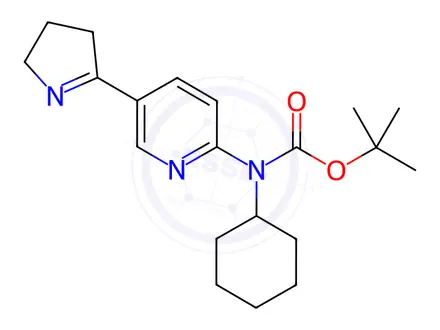 Chemical structure of Tert-butyl cyclohexyl(5-(3,4-dihydro-2H-pyrrol-5-yl)pyridin-2-yl)carbamate
