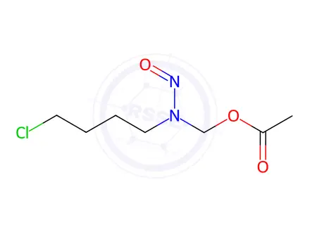 Chemical structure of N-NITROSO-N-(ACETOXYMETHYL)-4-CHLOROBUTYLAMINE
