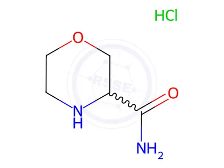 Chemical structure of Morpholine-3-carboxylic Acid Amide Hydrochloride