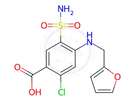 Chemical structure of Furosemide EP Impurity A