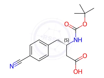 Chemical structure of Boc-​(S)​-​3-​amino-​4-​(4-​cyanophenyl)​butanoic Acid