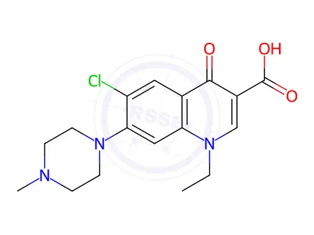 Chemical structure of Pefloxacin EP Impurity B