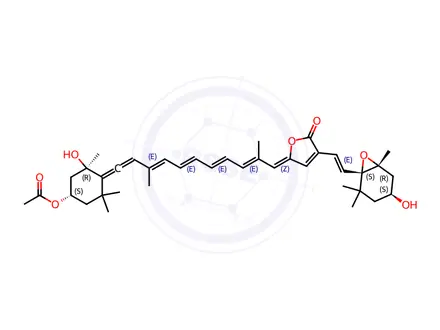 Chemical structure of Vitamin A Impurity 55 (Peridinin)