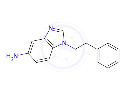 Chemical structure of 1-PHENETHYL-1H-BENZOIMIDAZOL-5-YLAMINE DIHYDROCHLORIDE