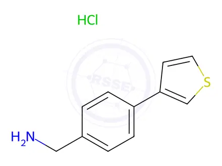 Chemical structure of (4-(Thiophen-3-yl)phenyl)methanamine hydrochloride