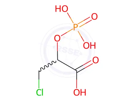 Chemical structure of 3-chloro-2-phospholactic acid