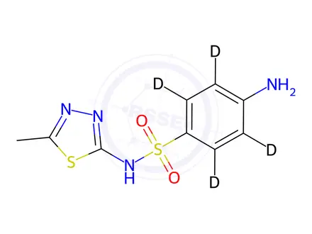 Chemical structure of Sulfamethizol-[D4]