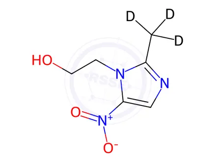 Chemical structure of Metronidazole-[D3]