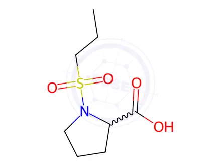 Chemical structure of 1-(propylsulfonyl)pyrrolidine-2-carboxylic acid
