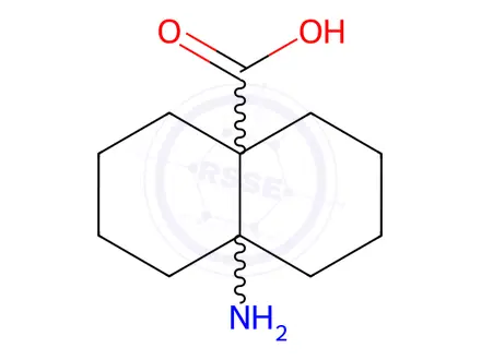 Chemical structure of 4a(2H)-Naphthalenecarboxylicacid,8a-aminooctahydro-(9CI)