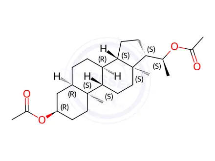 Chemical structure of (3α,5β,20S)-Pregnane-3,20-diol Diacetate