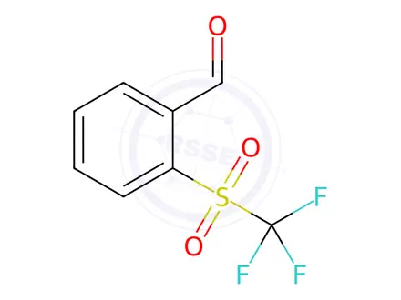 Chemical structure of Benzaldehyde, 2-[(trifluoromethyl)sulfonyl]-