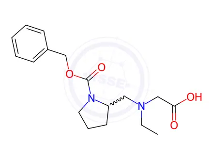 Chemical structure of 2-(((1-((Benzyloxy)carbonyl)pyrrolidin-2-yl)methyl)(ethyl)amino)acetic acid