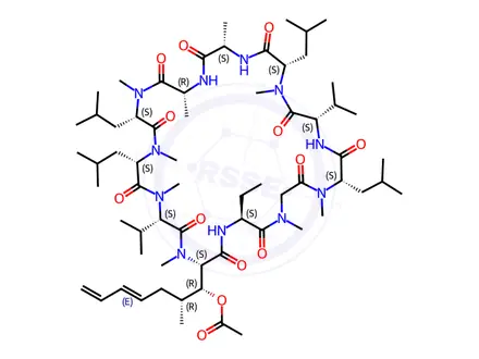 Chemical structure of Voclosporin Impurity 1(Acetyl Voclosporin)