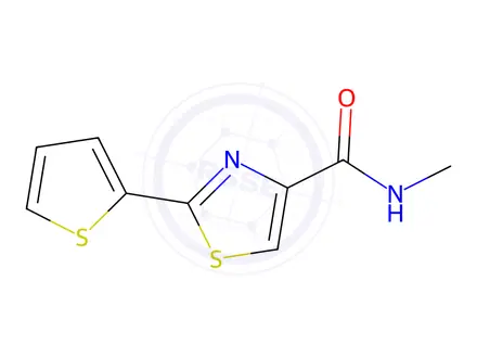 Chemical structure of N-methyl-2-(thiophen-2-yl)-1,3-thiazole-4-carboxamide