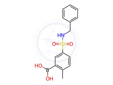 Chemical structure of (5-(N-Benzylsulfamoyl)-2-methylphenyl)boronic acid